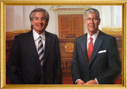 Portrait of Tom Kline and Shanin Specter by Michael Shane Neal