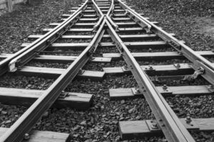 Train tracks merging