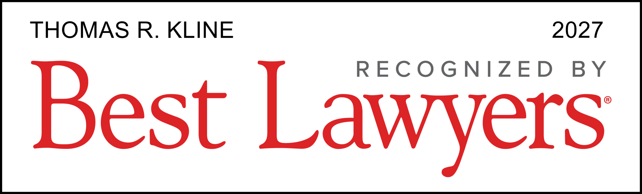 Best Lawyers - Thomas R Kline