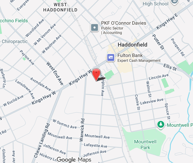 Location Map: 30 Washington Avenue, Suite D3 Haddonfield, NJ 08033